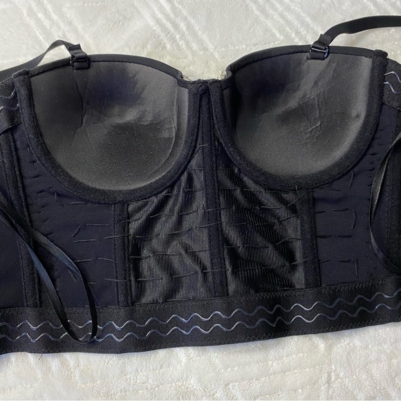 No Tag ✨ Rhinestone Beaded Corset Top Women’s Size Small - Picture 5 of 11